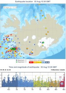 Der er målt stigende jordskælvsaktivitet på halvøen Reykjanes og Grindavik i Island.