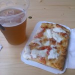 Buffalo mozzarella and tomatoes Pizza fra La Rossa
