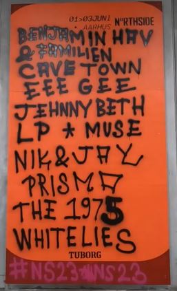 #NS23 - de første navne: Benjamin Hav & Familien Cavetown eee gee Jehnny Beth LP Muse Nik & Jay PRISMA The 1975 White Lies 