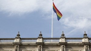 Prime Minister David Cameron tweeted his congratulations to couples and a rainbow flag was seen flying over the Cabinet Office in central London.