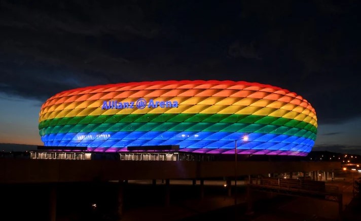 The Euro 2024 host stadium in Munich will display rainbow colours to celebrate Christopher Street Day, the city's pride weekend, UEFA confirmed to AFP on Wednesday. Allianz Arena, which will host the opening match of Euro 2024 between Germany and Scotland, will be lit up in rainbow colours on June 22 and 23.