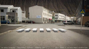 3D zebra crossing - Ísafjörður, Iceland - Vegmálun GÍH // Foto: Ágúst G. Atlason/Gústi Productions // 2017