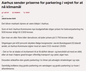 Det bliver markant dyrere at være bilejer i Aarhus.
