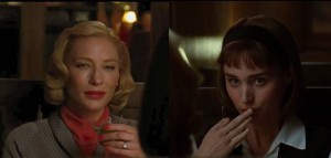 Cate Blanchett som Carol Aird og Rooney Mara som Therese Belivet. Carol (2015) har premiere ved årets Cannes festival 17.maj.