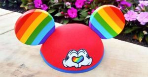 Mickey Mouse Rainbow Love” hat