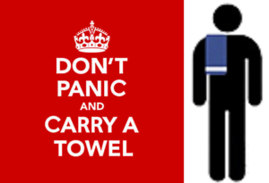 Towel Day is celebrated every year on 25 May as a tribute to the author Douglas Adams by his fans. On this day, fans openly carry a towel with them, as described in Adams' The Hitchhiker's Guide to the Galaxy, to demonstrate their appreciation for the books and the author.