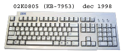 IBM PS2 keyboard fra 1998 - KB7953