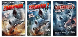Sharknado 1-3 vises på DR 3 fra kl. 13.10-17.20