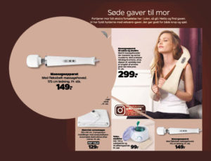Set i Netto avisen // massageapparat med fleksibelt massagehoved 149,- // i kategorien 'søde gaver til mor'