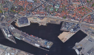 Havnefronten er strækningen fra Mindet til Nørreport.