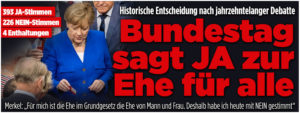 Bundestag sagt JA zur Ehe für alle