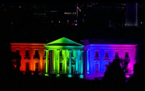 The White House is lit up in rainbow colours in commemoration of the US Supreme Court's ruling to legalise same-sex marriage - Source: Reuters Sat 27 Jun 2015